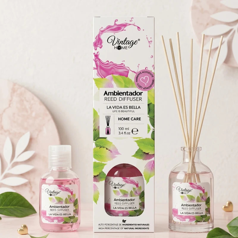 Mikado “La Vida es Bella” – Vintage Home (100 ml + Recharge 50 ml offerte)