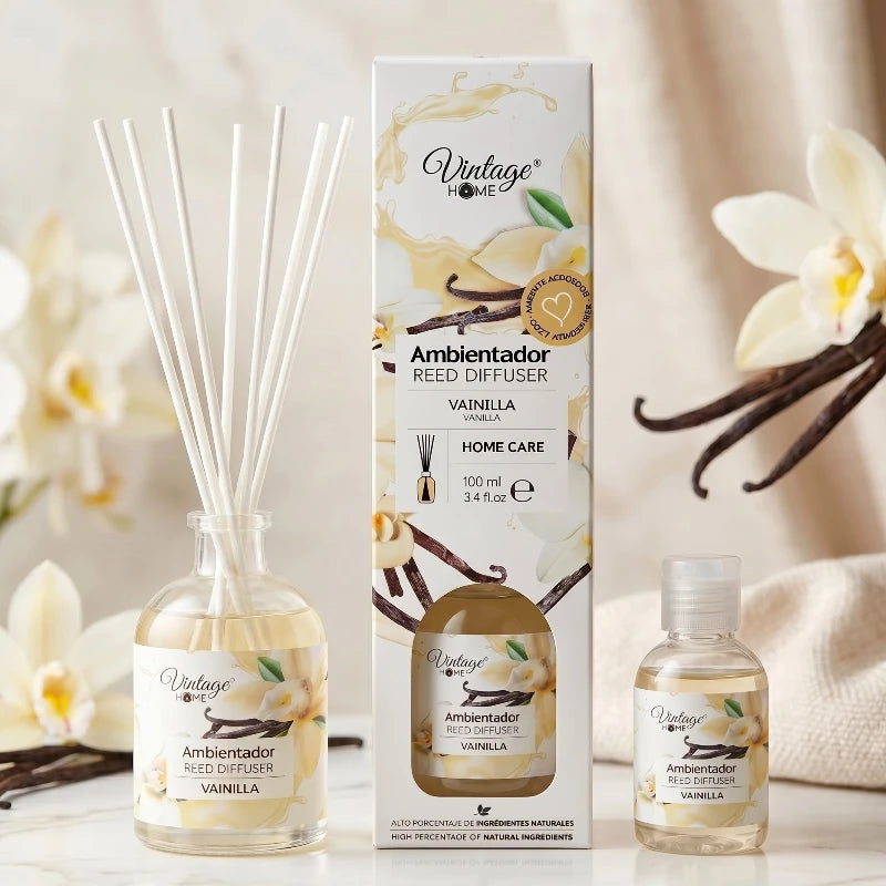 Mikado “Vanilla” – Vintage Home (100 ml + Recharge 50 ml offerte)