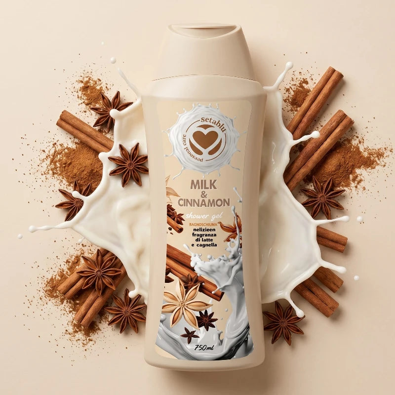 🥛 Gel douche « Lait et cannelle » (750 ml)